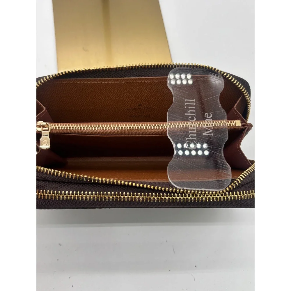 Louis Vuitton Zippy Organizer Unisex Brown Monogram Double Zip Wallet